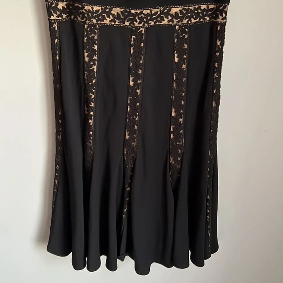 Tadashi Shoji Black Midi Dress with Lace Accents - Picture 7 of 16